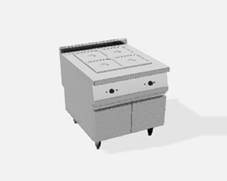 四格保溫湯池連下柜 尺寸:800x900x850mm